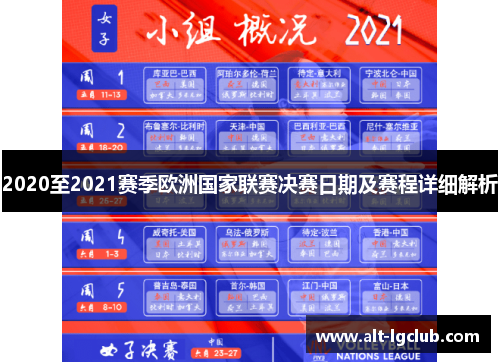 2020至2021赛季欧洲国家联赛决赛日期及赛程详细解析