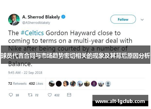球员代言合同与市场趋势密切相关的现象及其背后原因分析